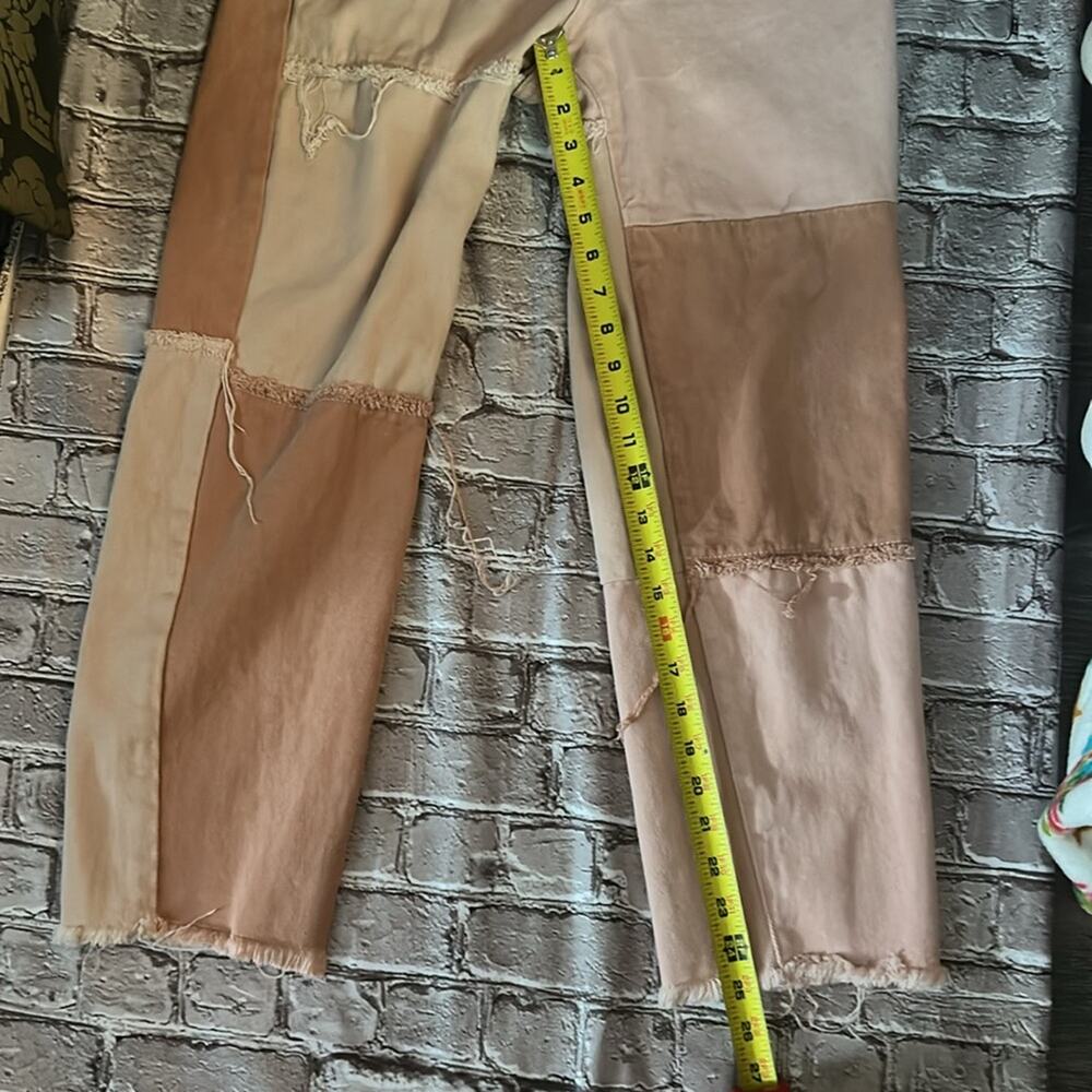 Shein 70s Style Pink Patchwork Deconstructed Jean… - image 7